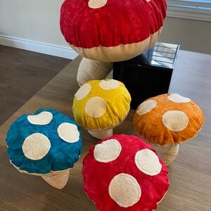 Decorative handmade decor fabric mushroom pillows